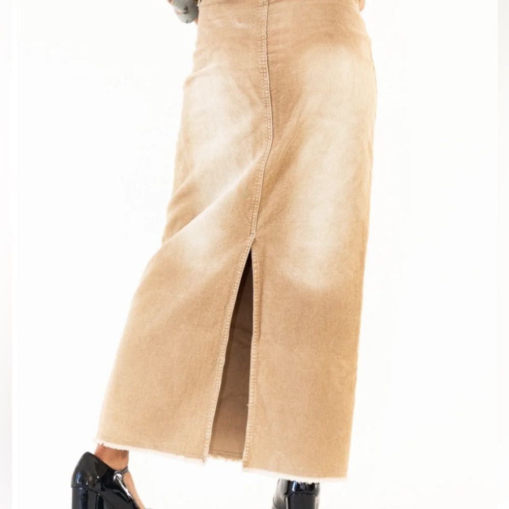 Rave For Real Stretch Cord Skirt Brown Size 7 NWT - Picture 2 of 8